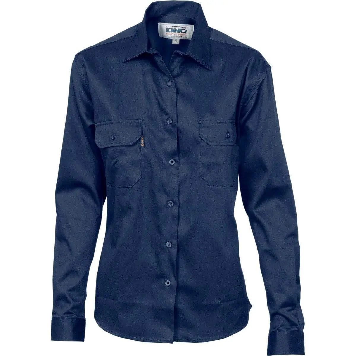Dnc Workwear Women’s Cotton Drill Work Shirt - Long Sleeve - 3232 Metro Workwear.