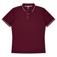 Aussie Pacific Cottesloe Men's Polo Shirt 1319  Aussie Pacific MAROON/WHITE S 
