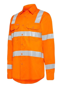 Hard Yakka Biomotion Taped Hi Vis Vic Rail Shirt Y04265 Metro Workwear.