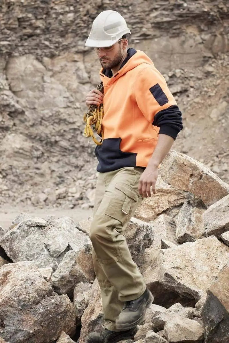 Hard Yakka 2 Tone Hi Vis Fleece Hoodie Y19325 Metro Workwear.