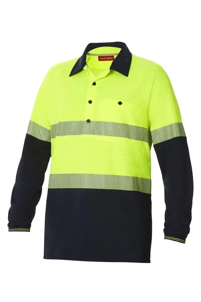 Hard Yakka 2 Tone Taped Hi Vis Polo Shirt Y11379 Metro Workwear.