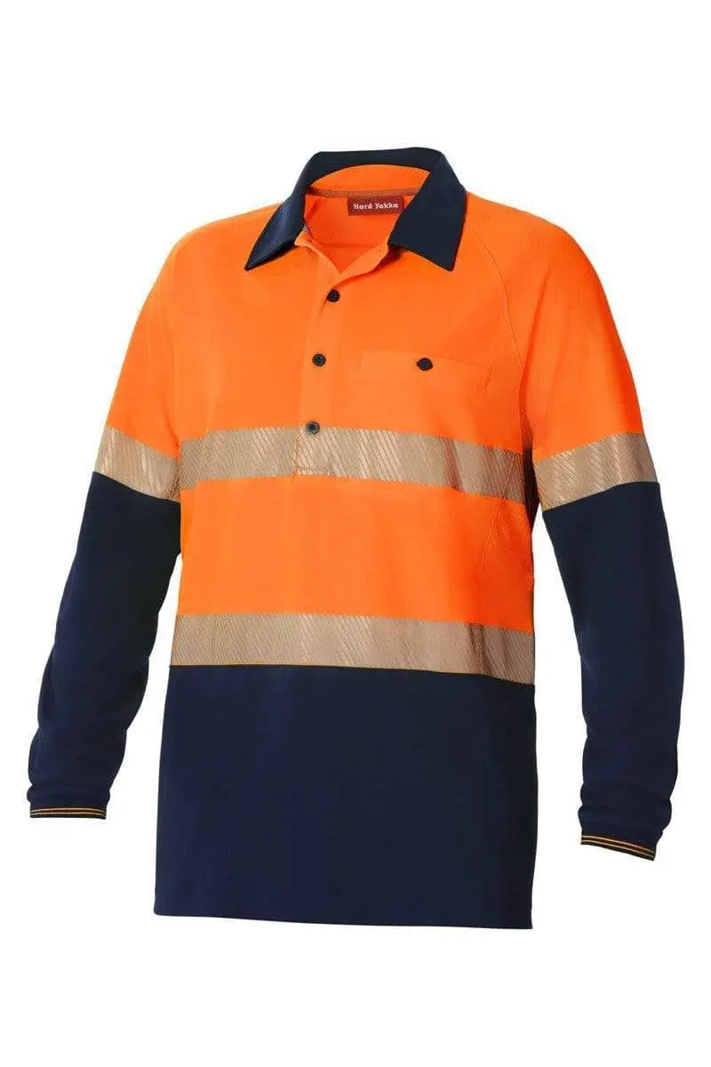 Hard Yakka 2 Tone Taped Hi Vis Polo Shirt Y11379 Metro Workwear.