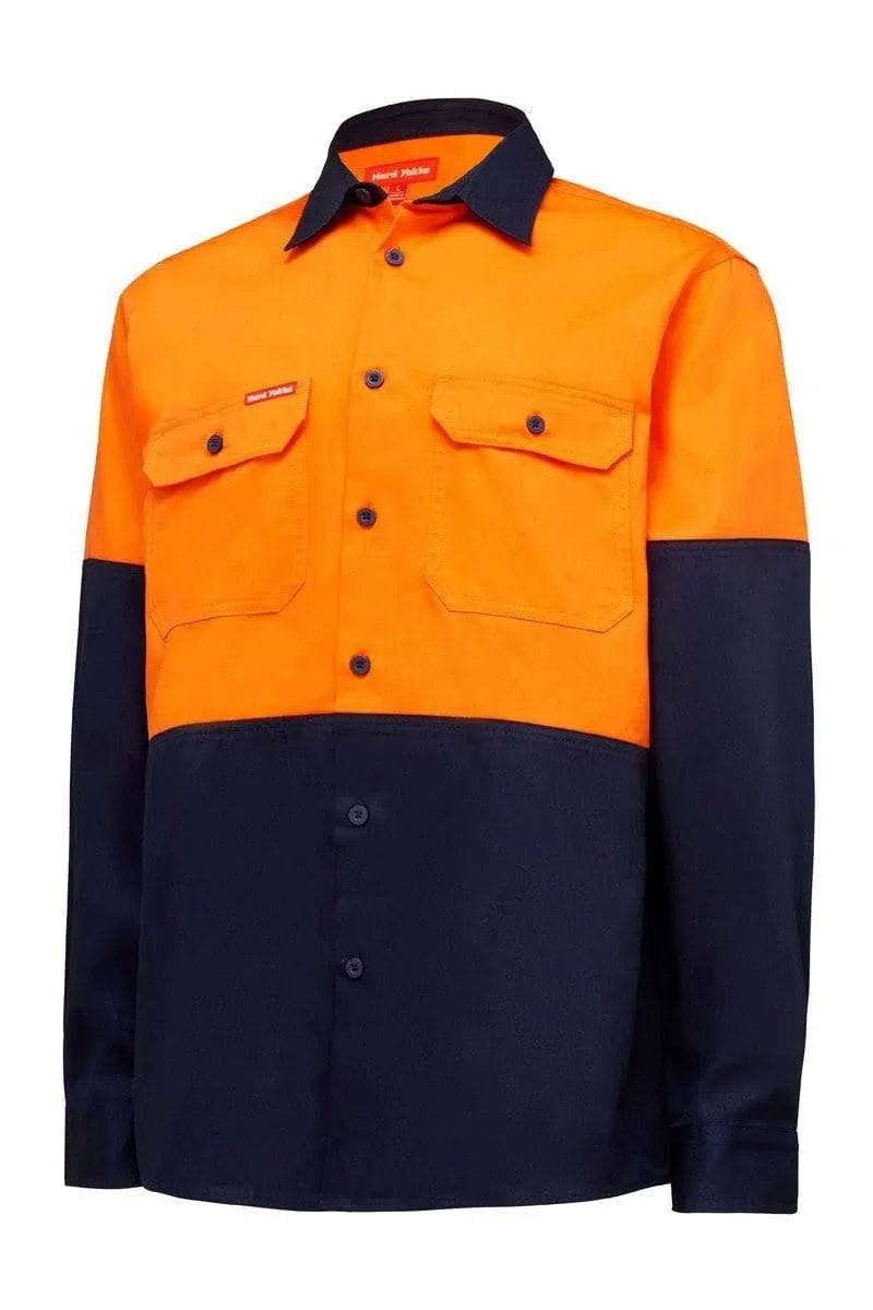 Hard Yakka Core Hi-Vis Cotton Drill Shirt Y04605 Metro Workwear.