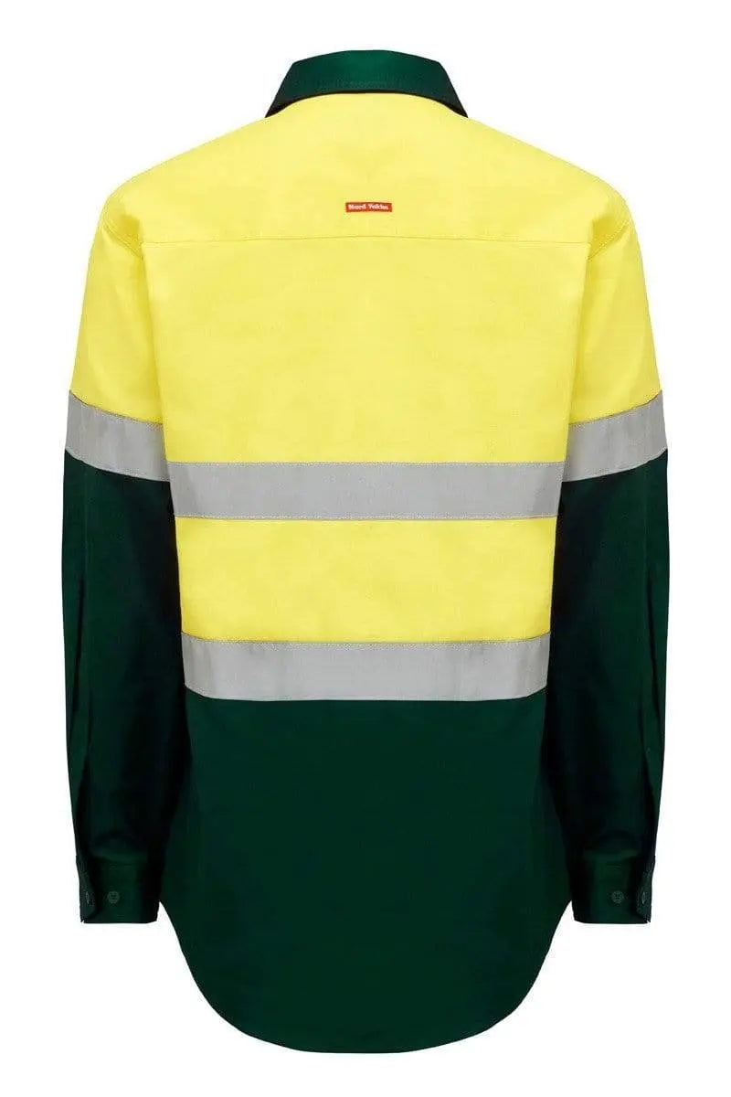 Hard Yakka Long Sleeve Hi Vis Taped Shirt Y04610 Work Wear Hard Yakka   