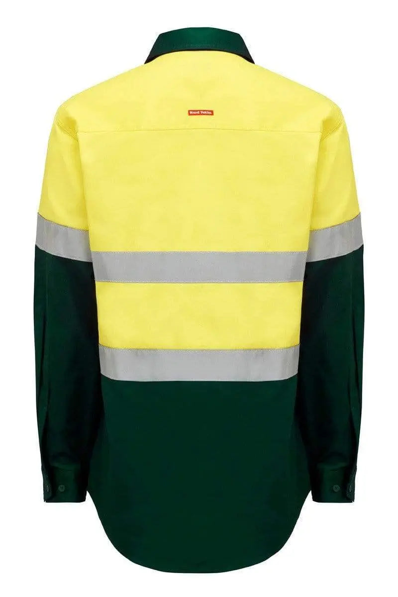 Hard Yakka Long Sleeve Hi Vis Taped Shirt Y04610 Work Wear Hard Yakka   