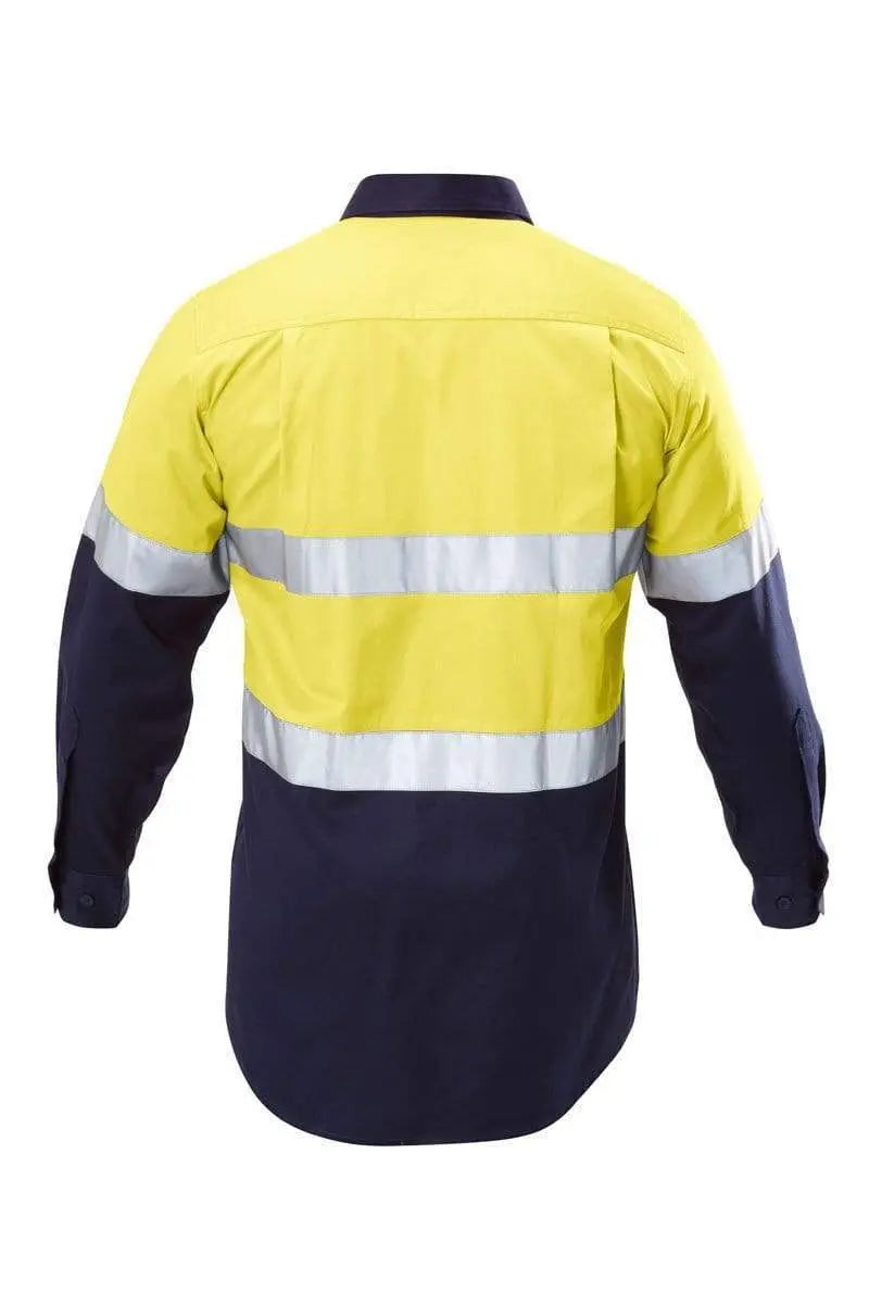 Hard Yakka Two Toned Reflective Taped Shirt Y07990 Metro Workwear.