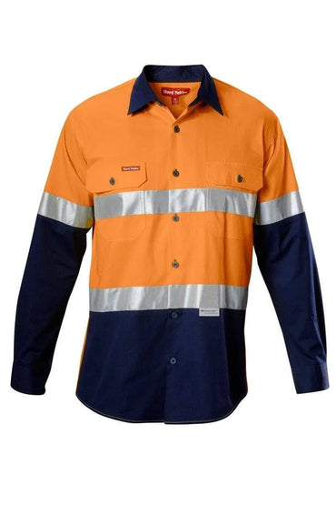 Hard Yakka Two Toned Reflective Vented Hi Vis Shirt Y07978 Metro Workwear.
