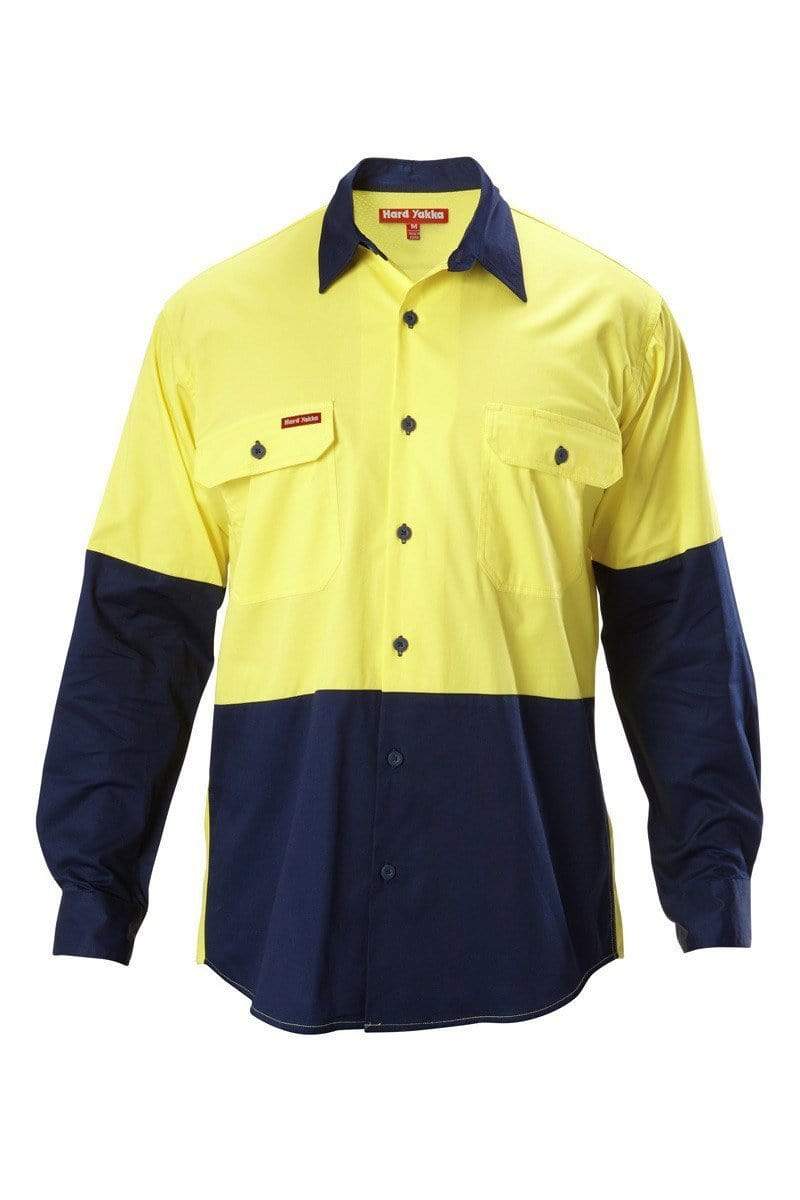 Hard Yakka Koolgear Hi-visibility Cotton Ventilated Shirt Y07558 Metro Workwear.