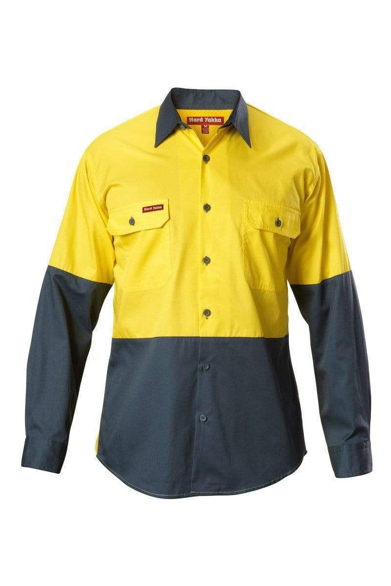 Hard Yakka Koolgear Hi-visibility Cotton Ventilated Shirt Y07558 Metro Workwear.