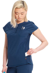 Cherokee Infinity GNR8 Henley Women's Scrub Top IN622A Metro Workwear.