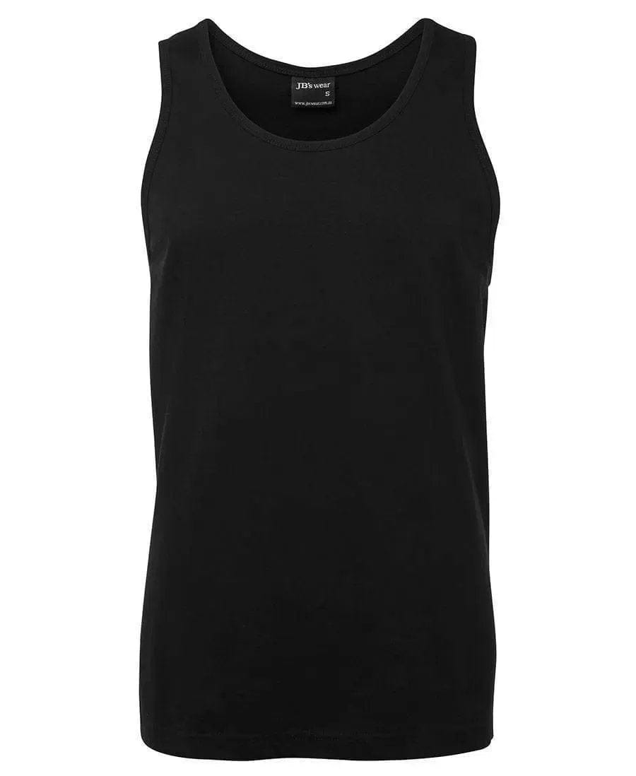 Jb's Cotton Singlet 1S in Black
