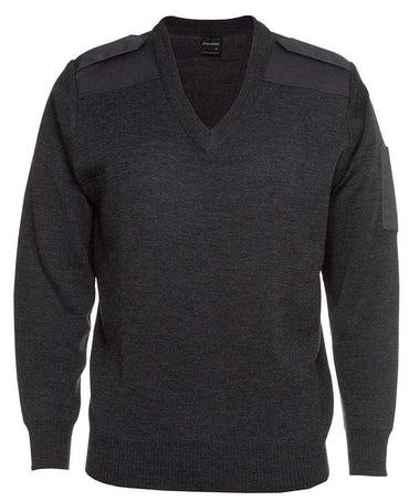 JB'S Knitted Epaulette Jumper 6EJ Metro Workwear.