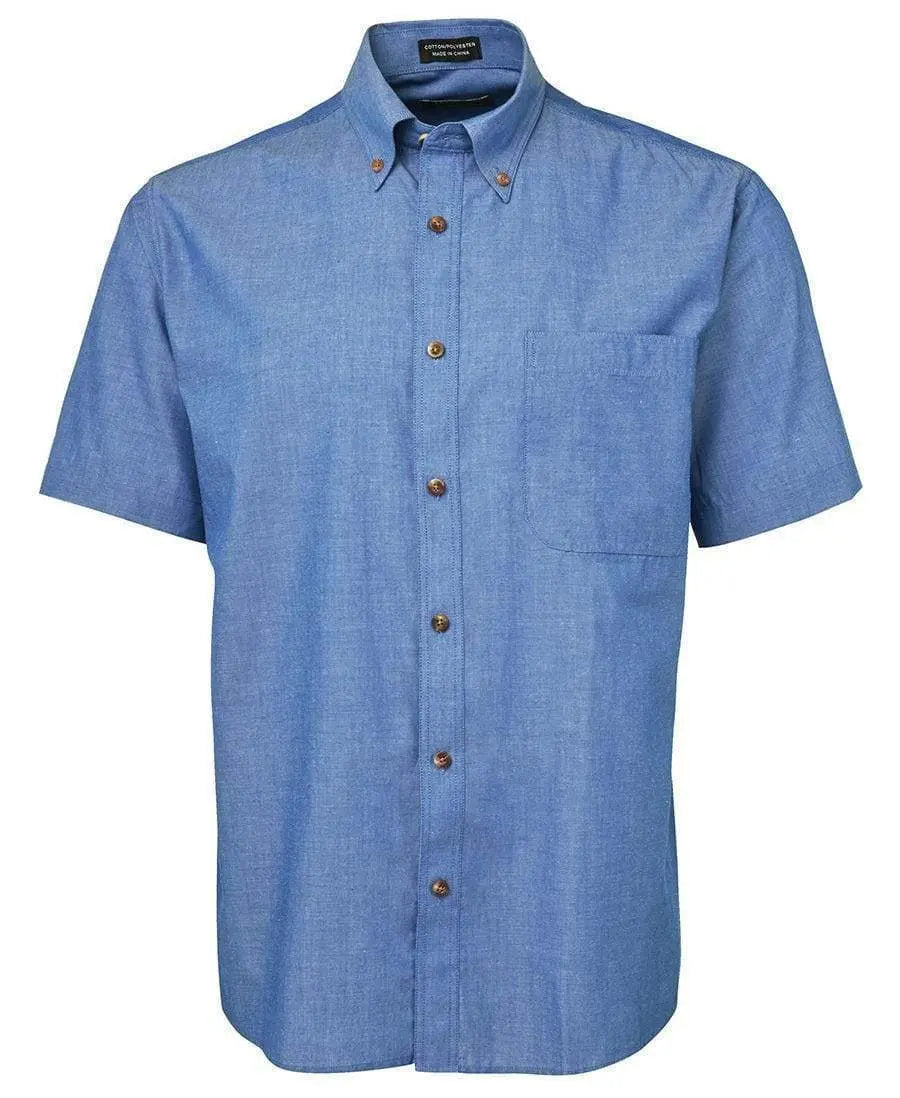JB'S Short Sleeve Indigo Chambray Shirt 4ICS Metro Workwear.