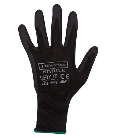 JB'S Black Nitrile Breathable Glove (12 pack) 8R001 Metro Workwear.