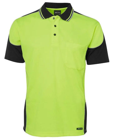 JB'S Hi-Vis Contrast Piping Polo 6HCP4 Metro Workwear.