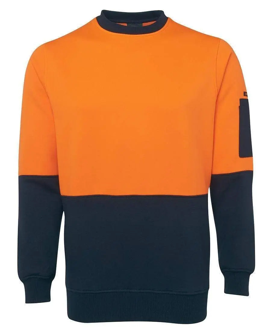 JB'S Hi-Vis Fleecy Crew 6HVCN Metro Workwear.