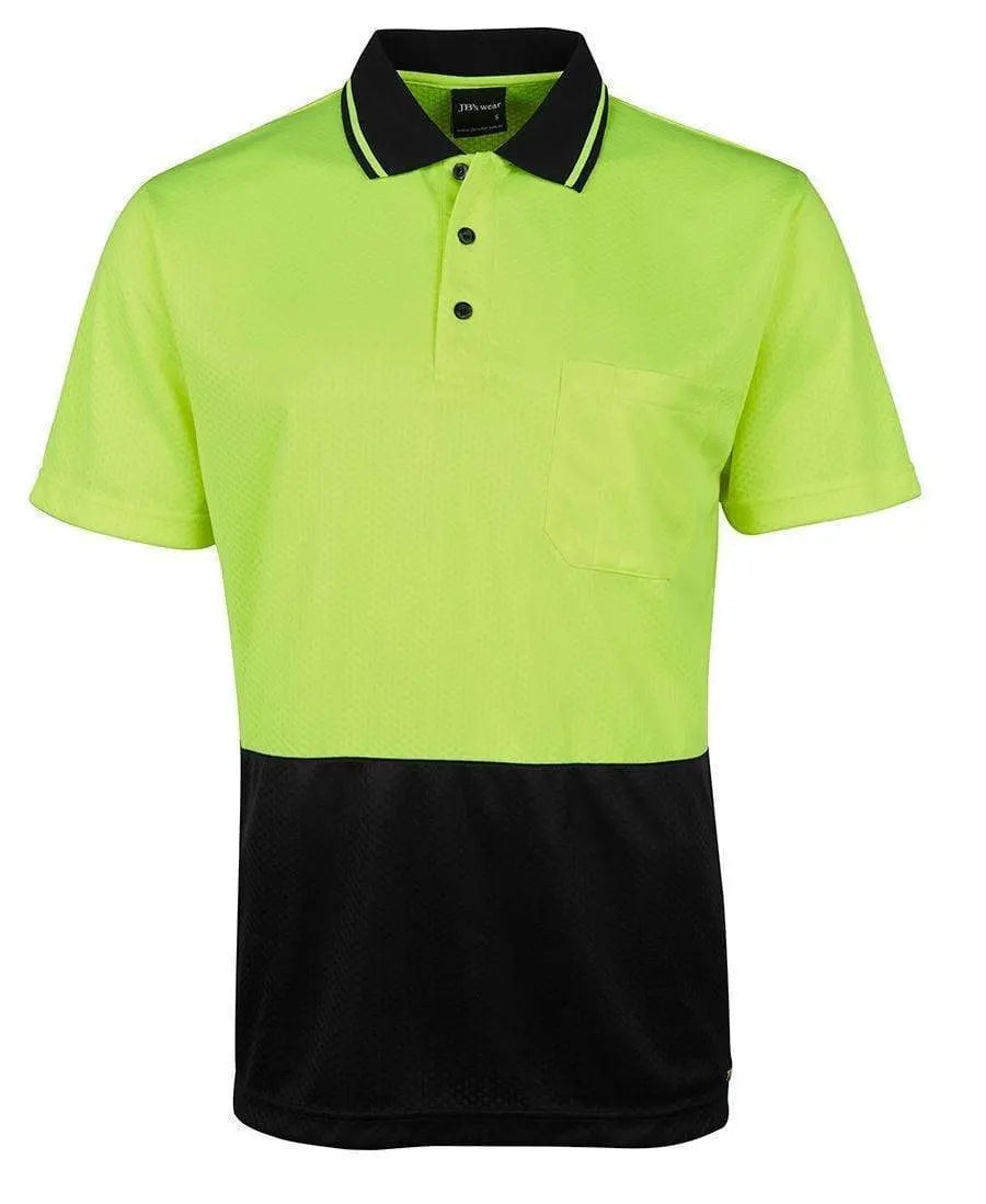 JB'S Hi-Vis Jacquard Non Cuff Polo 6HJNC Metro Workwear.
