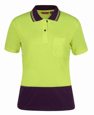 JB'S Hi-Vis Ladies Short Sleeve Jacquard Polo 6HJS1 Metro Workwear.