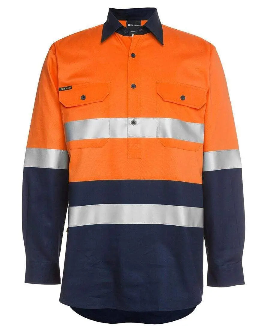 JB'S Hi-Vis Long Sleeve Close Front Shirt 6HWCF Metro Workwear.