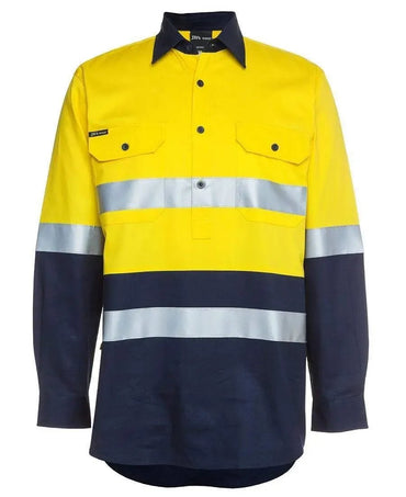 JB'S Hi-Vis Long Sleeve Close Front Shirt 6HWCF