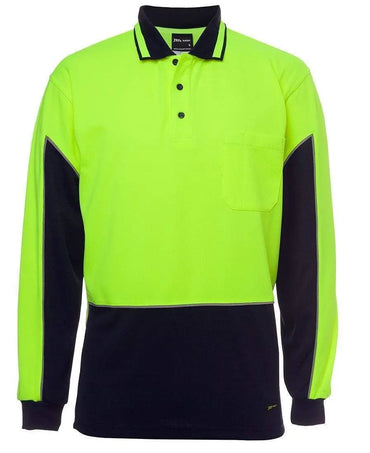 JB'S Hi-Vis Long Sleeve Gap Polo 6HVGL Metro Workwear.