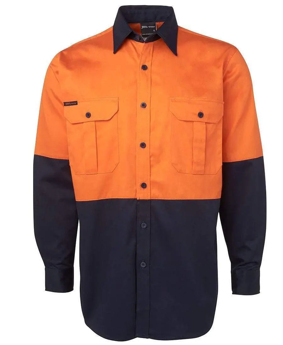 JB'S Hi-Vis Long Sleeve Shirt 6HWL Metro Workwear.