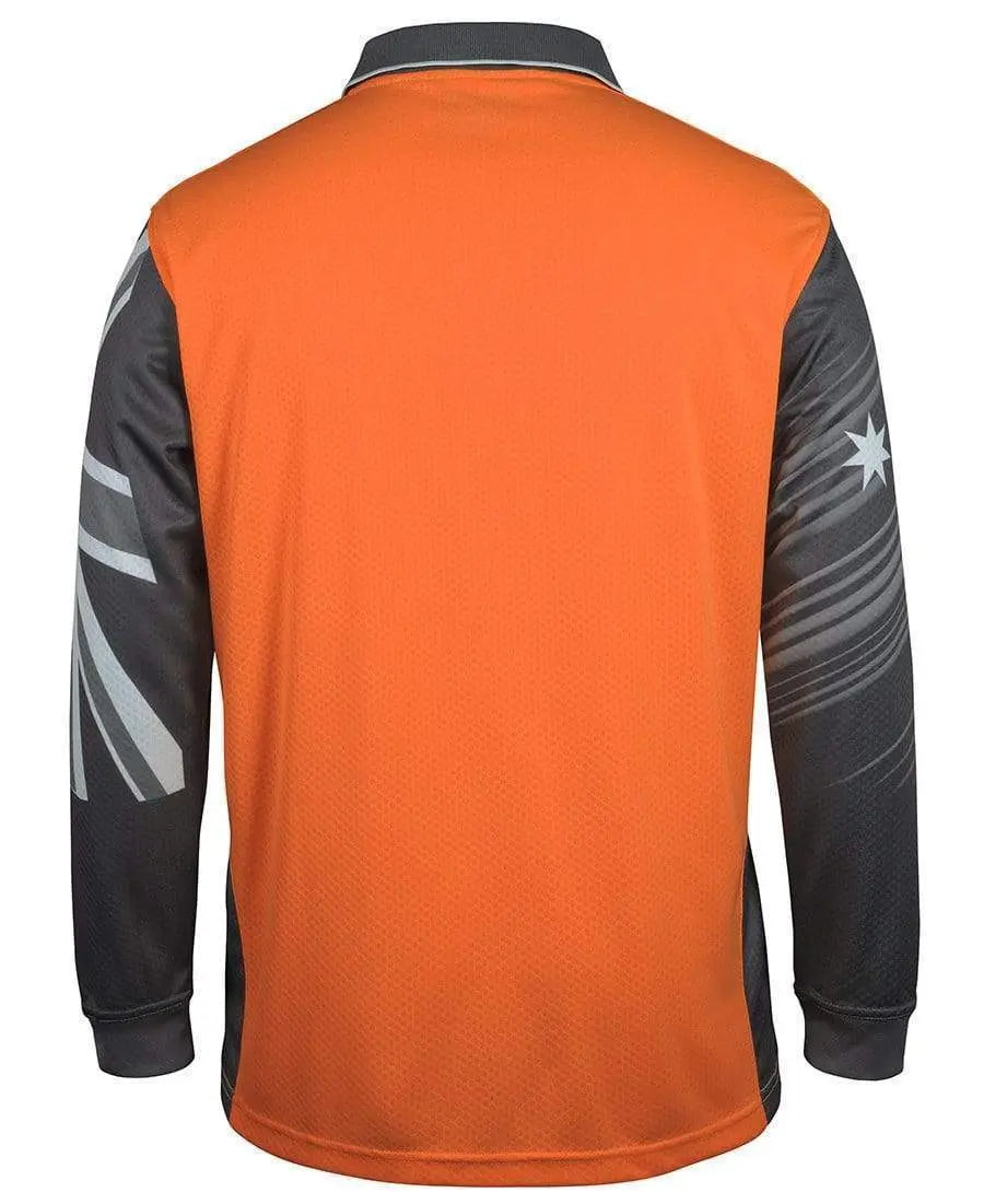 JB's Hi vis long sleeve Southern Cross polo 6HSCL Metro Workwear.