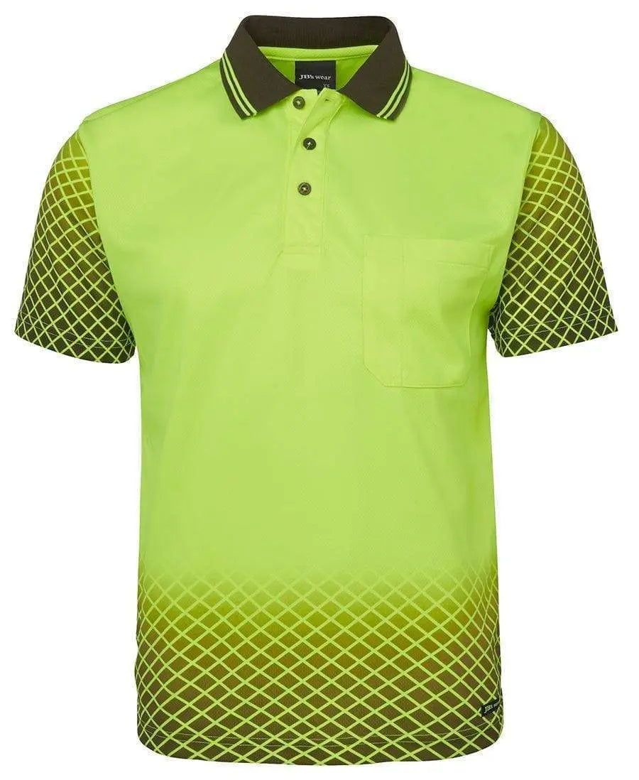 JB'S Hi-Vis Net Sub Polo 6HVNS Metro Workwear.