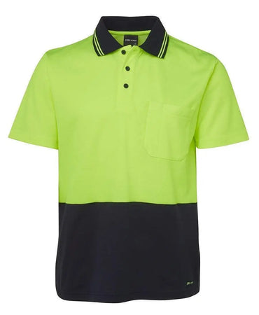 JB'S Hi-Vis Non-Cuff Short Sleeve Cotton Back Polo 6NCCS