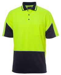 JB'S Hi-Vis Short Sleeve Gap Polo 6HVGS Metro Workwear.
