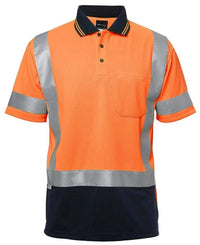 JB'S Hi-Vis Short Sleeve H Pattern Trad Polo 6DHS Metro Workwear.