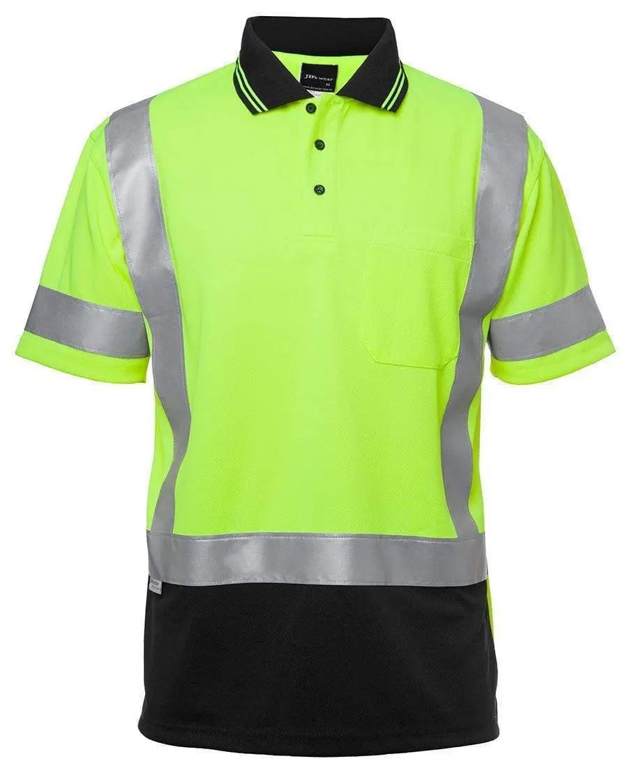 JB'S Hi-Vis Short Sleeve H Pattern Trad Polo 6DHS Metro Workwear.
