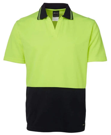 JB'S Hi-Vis Short Sleeve Non Button Polo 6HNB Metro Workwear.
