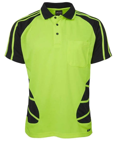 JB'S Hi-Vis Short Sleeve Spider Polo 6HSP Metro Workwear.