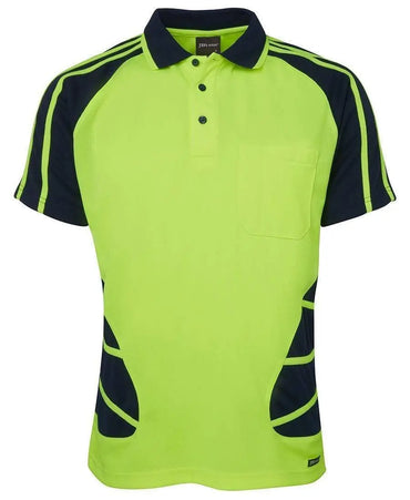 JB'S Hi-Vis Short Sleeve Spider Polo 6HSP Metro Workwear.