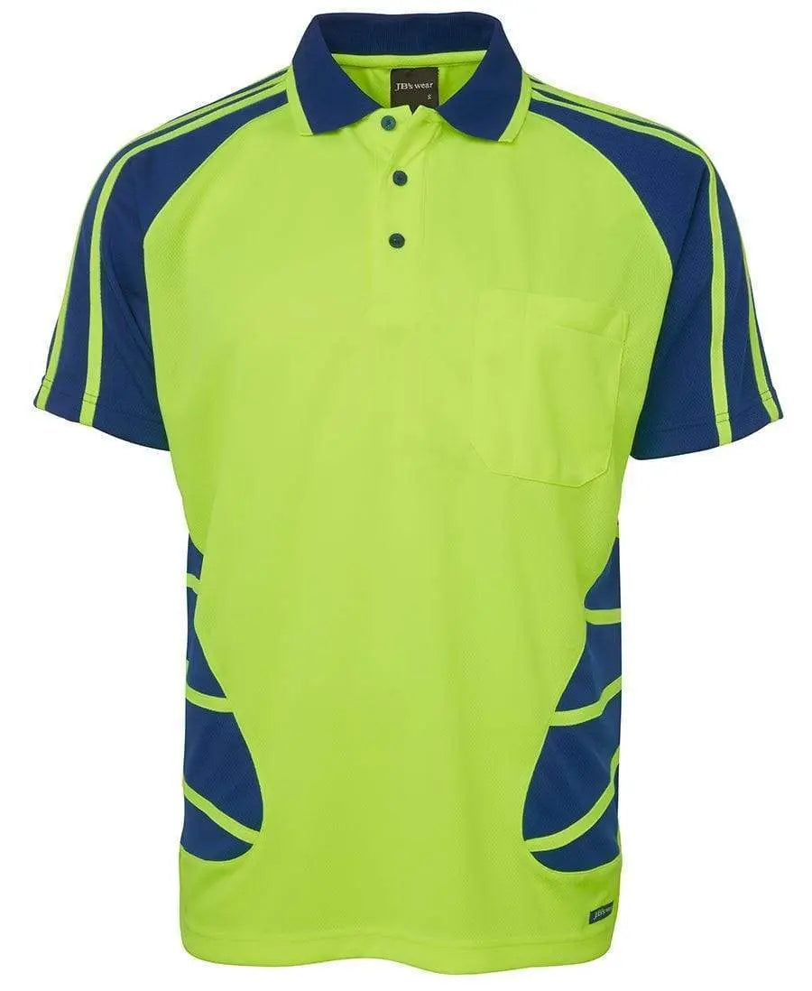 JB'S Hi-Vis Short Sleeve Spider Polo 6HSP Metro Workwear.