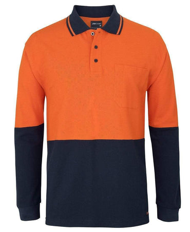 JB's Long Sleeve Hi Vis Traditional Pique Polo Shirt 6HVQL