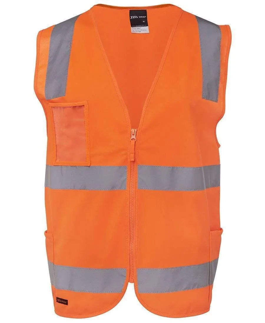 JB'S Hi-Vis Zip Safety Vest 6DNSZ Metro Workwear.