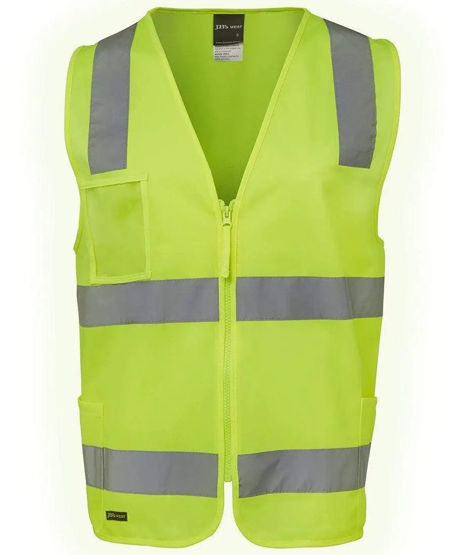 JB'S Hi-Vis Zip Safety Vest 6DNSZ Metro Workwear.