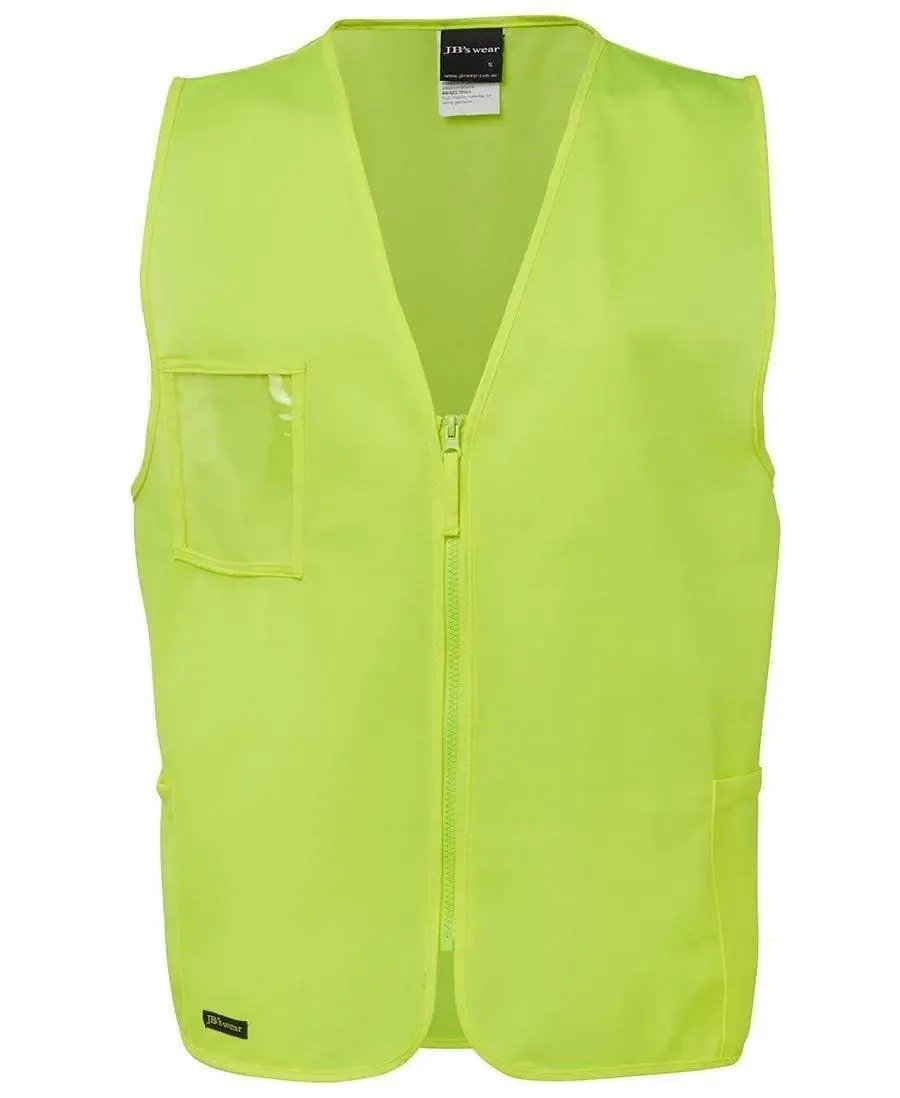 JB'S Hi-Vis Zip Safety Vest 6HVSZ