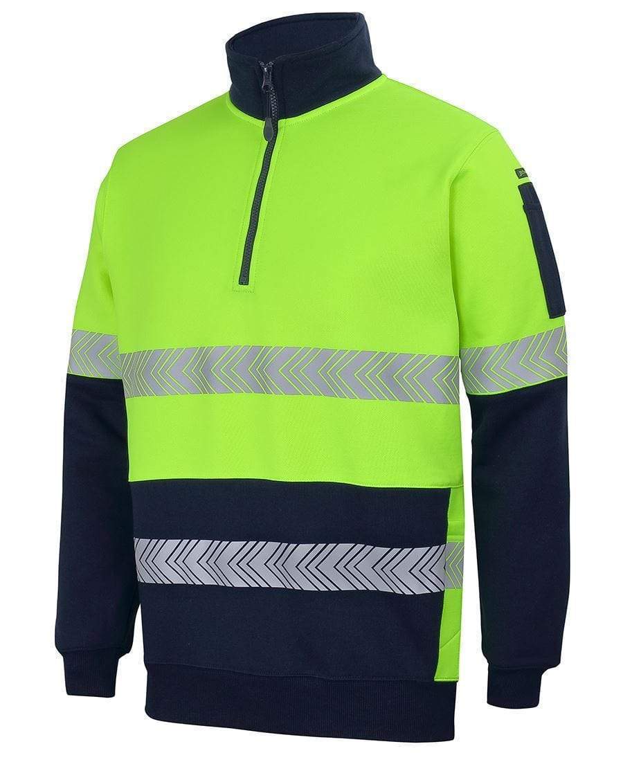Jb's Hv 330g 1/2 Zip Segmented Tape Fleece 6DPS Metro Workwear.