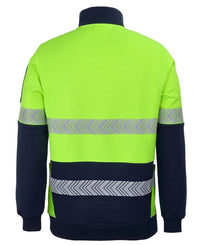 Jb's Hv 330g 1/2 Zip Segmented Tape Fleece 6DPS Metro Workwear.