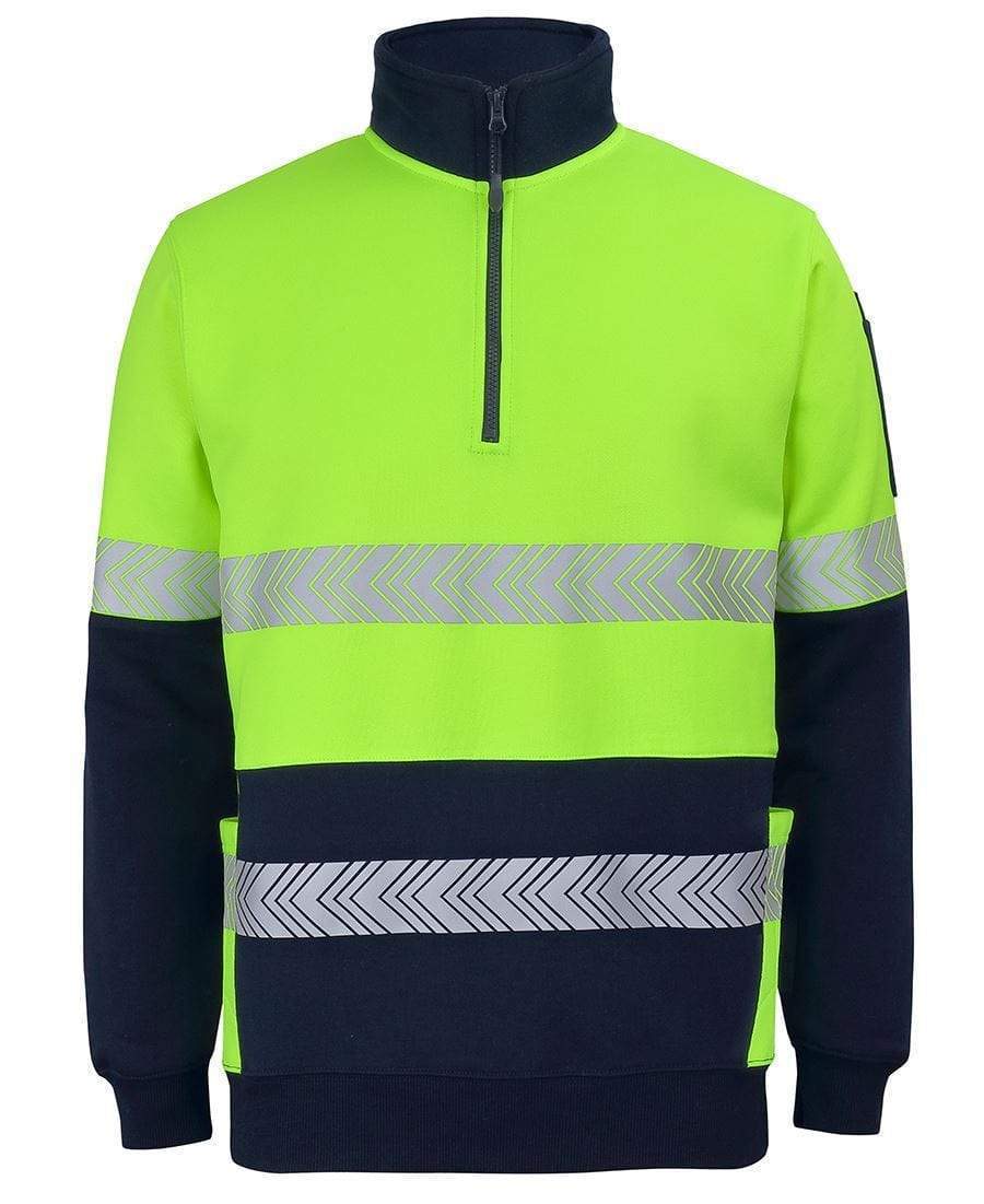 Jb's Hv 330g 1/2 Zip Segmented Tape Fleece 6DPS Metro Workwear.