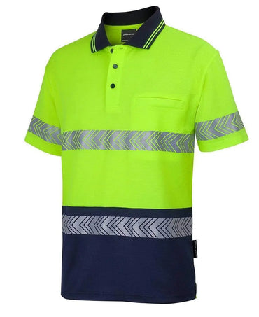 Jb's Hv S/s D+n C/back Segmented Tape Polo 6HMSS Metro Workwear.