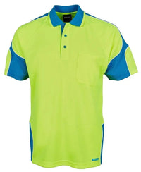 JB'S Hi-Vis Short Sleeve Arm Panel Polo 6AP4S Metro Workwear.