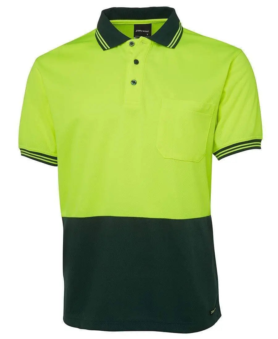 JB'S Hi-Vis Short Sleeve Traditional Polo 6HVPS Metro Workwear.