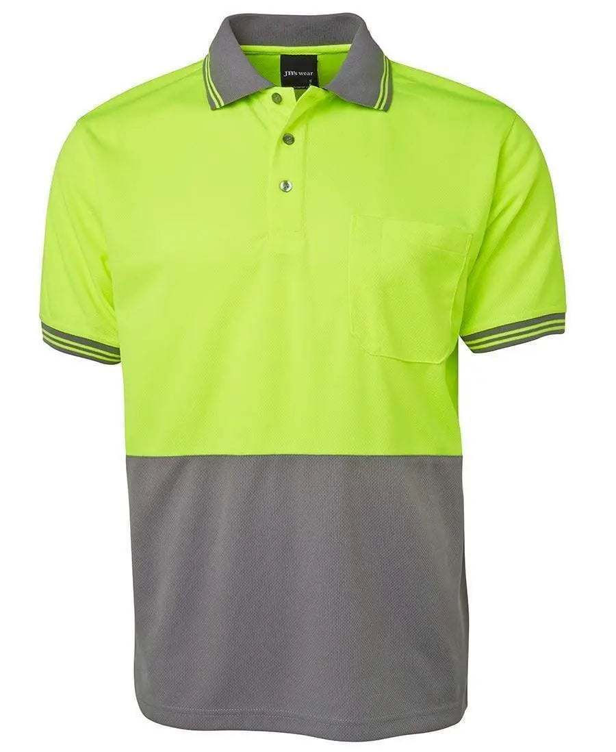 JB'S Hi-Vis Short Sleeve Traditional Polo 6HVPS Metro Workwear.