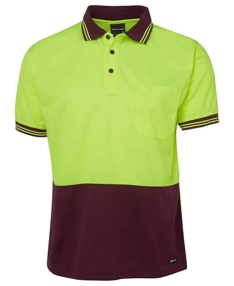 JB'S Hi-Vis Short Sleeve Traditional Polo 6HVPS Metro Workwear.
