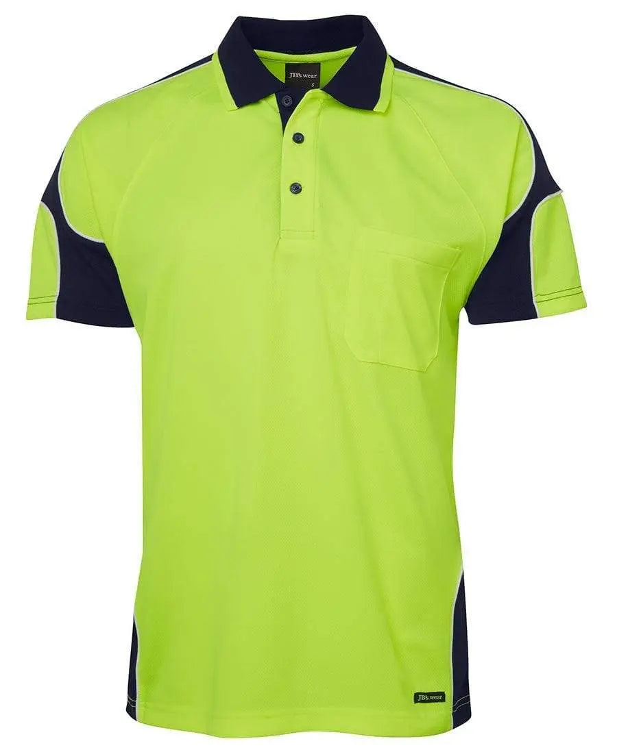 JB'S Hi-Vis Short Sleeve Arm Panel Polo 6AP4S Metro Workwear.