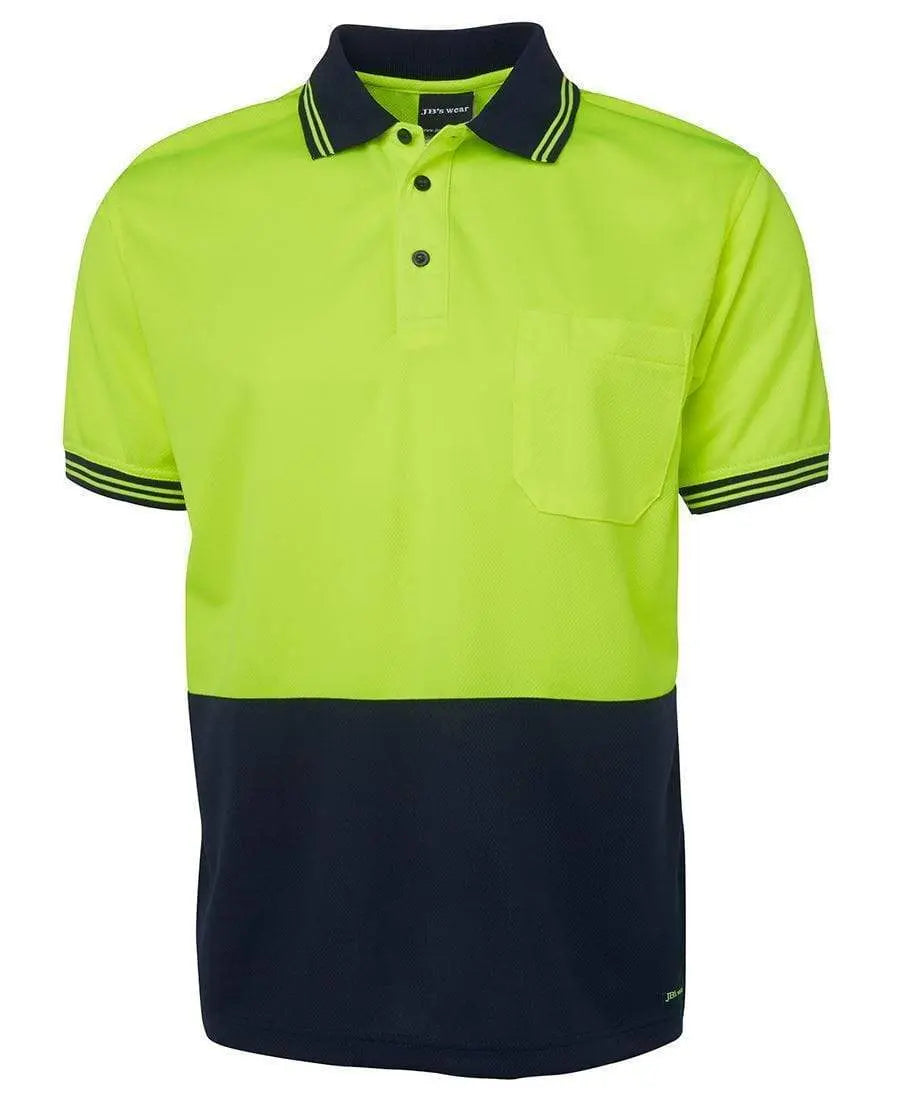 JB'S Hi-Vis Short Sleeve Traditional Polo 6HVPS Metro Workwear.